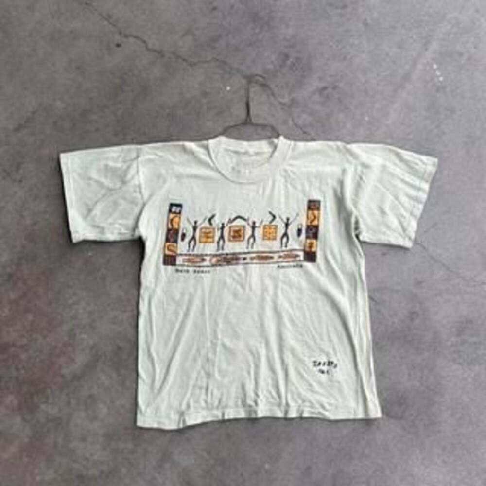 Vintage 90s Bush Dance Australia Aboriginal Art Graphic Tee
